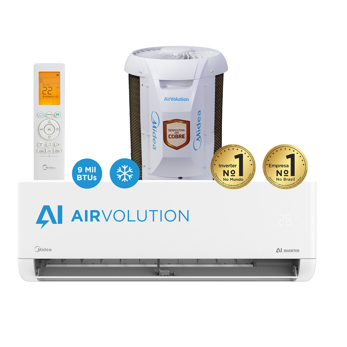 Ar Condicionado 18.000 Btus Split Hw Inverter Springer Midea Ai Air Volution Frio R32 42Efvcb18M5/38Tavcb18M5 - 220V 4